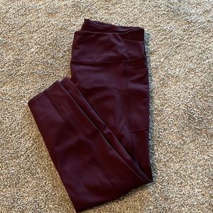 Danskin wine colored leggings with pockets